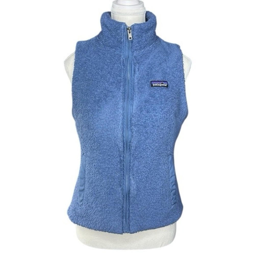 Patagonia Los Gatos High-Pile Fleece Vest Wolly Blue Small Full Zip 25216
